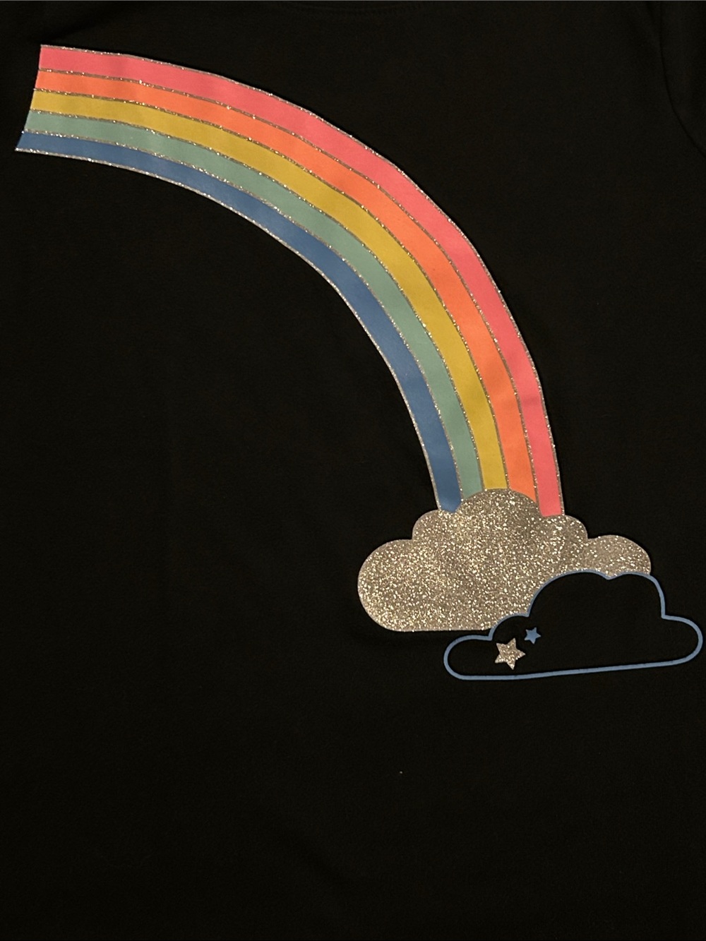 Cat & Jack Girls Long Sleeve Graphic Tee Set - Black, Teal, Gray, Cream - Picture 7 of 8
